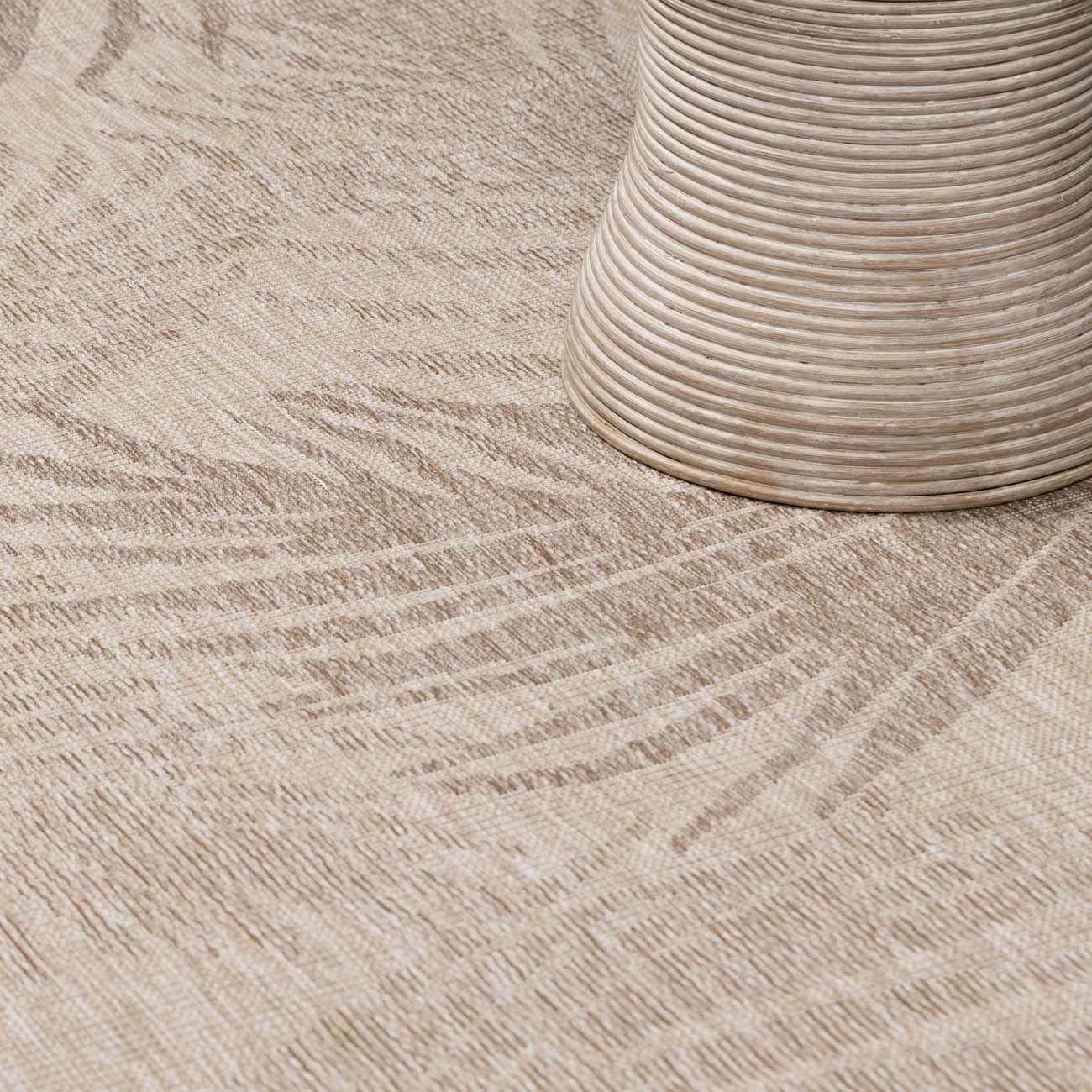 Jens Coastal Outdoor Area Rug – Tan, Cream & Light Beige | Machine-Woven in Turkey