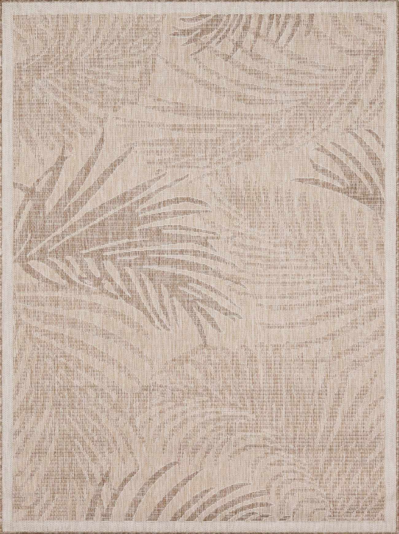 Jens Coastal Outdoor Area Rug – Tan, Cream & Light Beige | Machine-Woven in Turkey